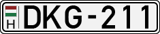 license plates of Hungary, Cars (1990)