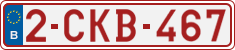 License plate of Belgium, Regular plates (2010)