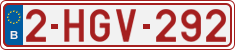 License plate of Belgium, Regular plates (2010)