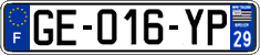 French license plate, SIV (ordinary)