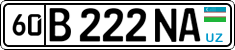 License plate of Uzbekistan, Private owners