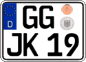 German license plate, Regular plates
