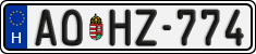 license plates of Hungary, Regular plates (2022)