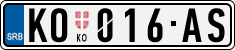 License plate of Serbia, Cars