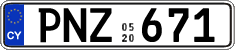 License plate of Cyprus, Regular plates
