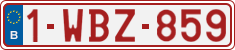 License plate of Belgium, Regular plates (2010)