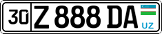 License plate of Uzbekistan, Private owners