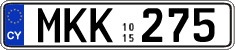 License plate of Cyprus, Regular plates