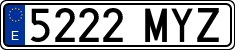 License plates of Spain, Ordinary (2000)