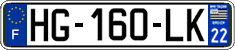 French license plate, SIV (ordinary)
