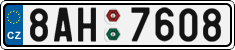 License plate of the Czech Republic, Cars (2001)