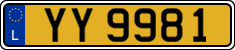 License plate of Luxembourg, 2003 year system