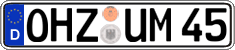 German license plate, Regular plates