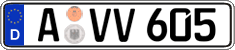 German license plate, Regular plates