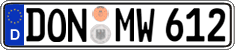 German license plate, Regular plates