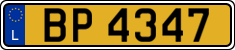 License plate of Luxembourg, 2003 year system