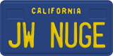 California, Vanity Plates
