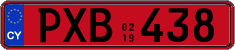 License plate of Cyprus, Rental cars
