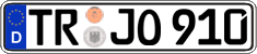 German license plate, Regular plates