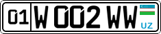 License plate of Uzbekistan, Private owners