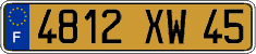 French license plate, FNI