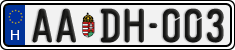 license plates of Hungary, Regular plates (2022)