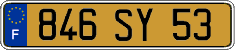 French license plate, FNI