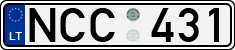 License plate of Lithuania, Cars