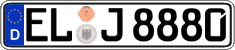 German license plate, Regular plates