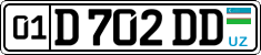 License plate of Uzbekistan, Private owners