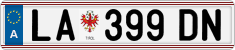 License plate of Austria, Regular plates
