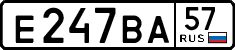 License plate Russia, Cars