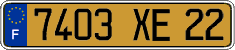 French license plate, FNI