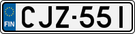 License plate of Finland, Cars
