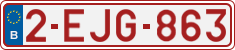 License plate of Belgium, Regular plates (2010)