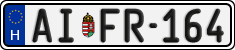 license plates of Hungary, Regular plates (2022)