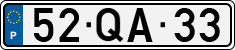 License plate of Portugal, Regular plates