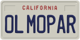 California, Vanity Plates