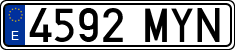 License plates of Spain, Ordinary (2000)