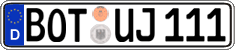 German license plate, Regular plates