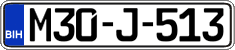 License plate of Bosnia and Herzegovina, Regular plates