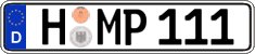German license plate, Regular plates