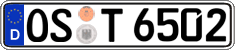 German license plate, Regular plates