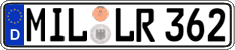German license plate, Regular plates