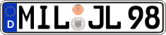 German license plate, Regular plates