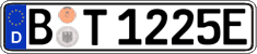 German license plate, Electric vehicles
