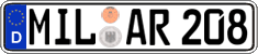 German license plate, Regular plates