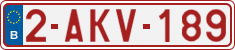 License plate of Belgium, Regular plates (2010)