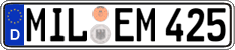 German license plate, Regular plates