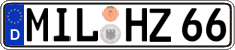 German license plate, Regular plates